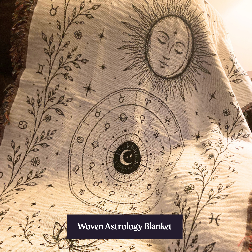 Celestial Zodiac Woven Blanket